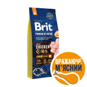 Корм сухий Brit Premium Dog Junior M для цуценят та молодих собак середніх порід від 1 до 12 місяців вагою 10-25 кг з куркою - фото 3