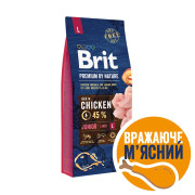 Корм сухий Brit Premium Dog Junior L для цуценят та молодих собак великих порід від 1 до 24 місяців вагою 25-45 кг з куркою - фото 2