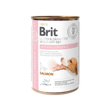 Влажный корм Brit Grain Free VetDiet Hypoallergenic для собак при пищевой аллергии с лососем 400 г
