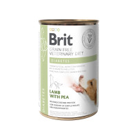 Влажный корм Brit Grain Free VetDiet Diabetes для собак при сахарном диабете с ягнёнком 400 г