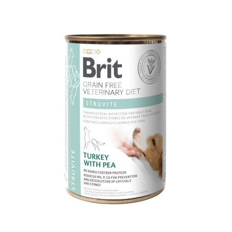 Вологий корм Brit Grain Free VetDiet Struvite для собак при сечокам'яній хворобі з індичкою 400 г