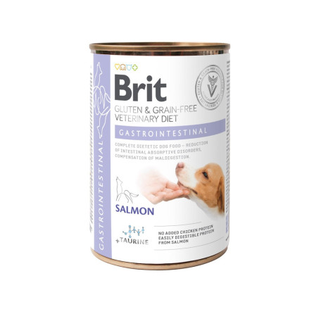 Вологий корм Brit Grain Free VetDiet Gastrointestinal для собак при порушенні травлення з лососем 400 г