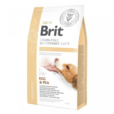 Сухий корм Brit Grain Free VetDiet Hepatic для собак при захворюваннях печінки з яйцем горохом та бататом