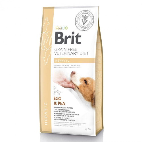 Сухой корм Brit Grain Free VetDiet Hepatic для собак при заболеваниях печени с яйцом горохом и бататом