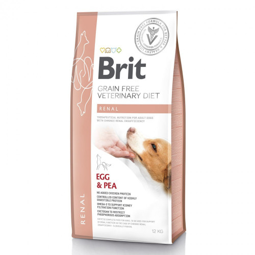 Сухой корм Brit Grain Free VetDiet Renal для собак при почечной недостаточности с яйцом и горохом