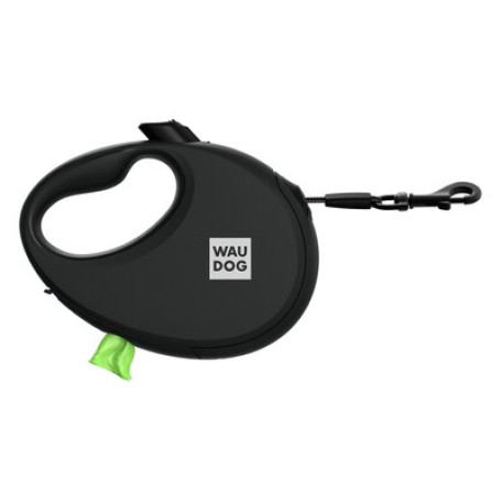 Поводок-рулетка WAUDOG R-leash с контейнером, чёрный