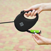 Повідець-рулетка WAUDOG R-leash з контейнером, чорний - фото 10