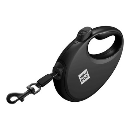 Повідець-рулетка WAUDOG R-leash з контейнером, чорний