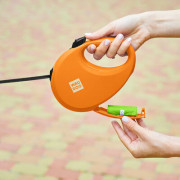 Повідець-рулетка для собак WAUDOG R-leash з контейнером, помаранчевий - фото 8