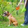 Повідець-рулетка для собак WAUDOG R-leash з контейнером, помаранчевий