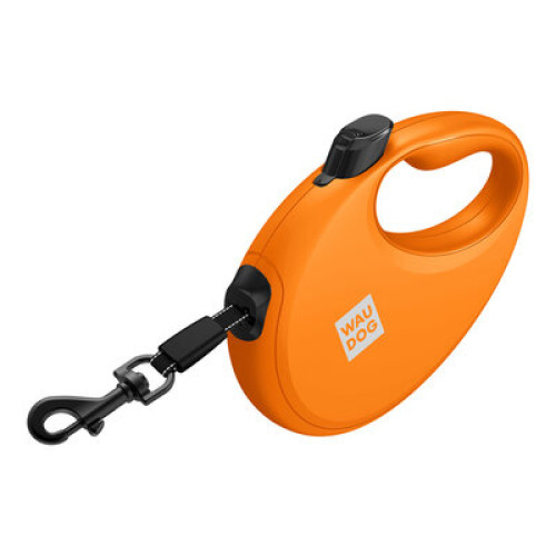 Повідець-рулетка для собак WAUDOG R-leash з контейнером, помаранчевий