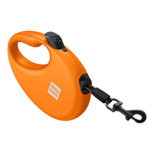 Повідець-рулетка для собак WAUDOG R-leash з контейнером, помаранчевий