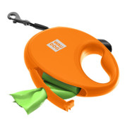 Повідець-рулетка для собак WAUDOG R-leash з контейнером, помаранчевий - фото 7