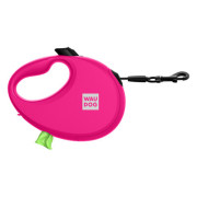 Поводок-рулетка WAUDOG R-leash с контейнером, розовый - фото 1