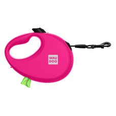 Поводок-рулетка WAUDOG R-leash с контейнером, розовый
