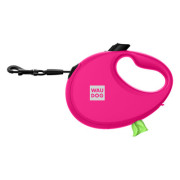 Поводок-рулетка WAUDOG R-leash с контейнером, розовый - фото 4