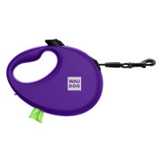 Повідець-рулетка WAUDOG R-leash з контейнером, фіолетовий - фото 1