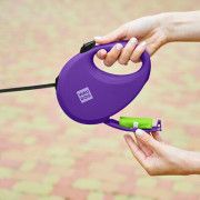 Повідець-рулетка WAUDOG R-leash з контейнером, фіолетовий - фото 10