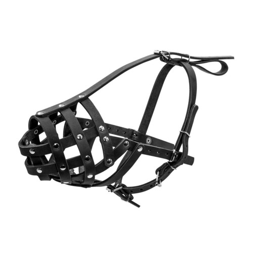 Намордник для собак CoLLaR, чорний, натуральна шкіра