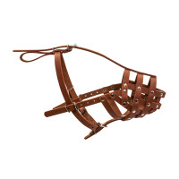 Намордник для собак CoLLaR твердий, коричневий, натуральна шкіра