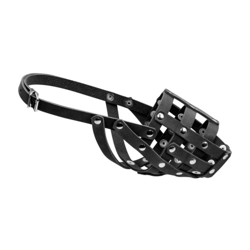 Намордник м'який для собак CoLLaR, чорний, натуральна шкіра