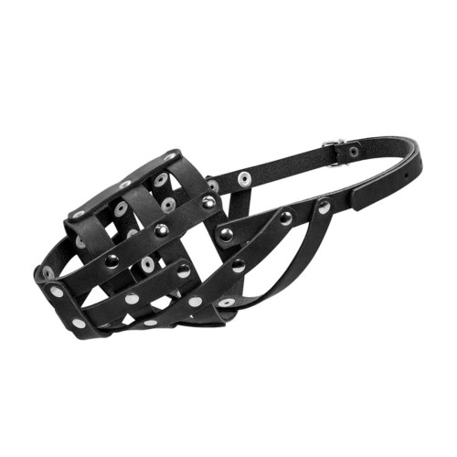 Намордник м'який для собак CoLLaR, чорний, натуральна шкіра