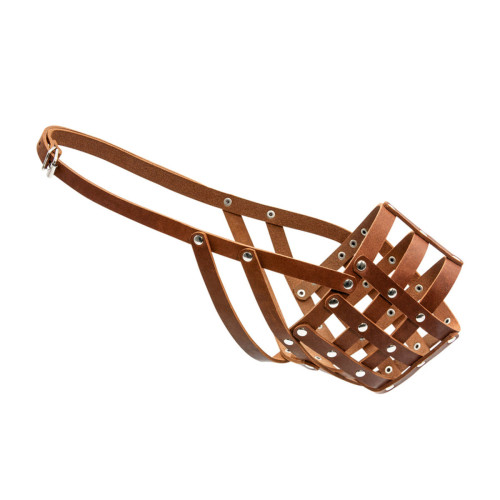 Намордник для собак CoLLaR, коричневий, натуральна шкіра