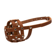 Намордник для собак CoLLaR, коричневий, натуральна шкіра - фото 2