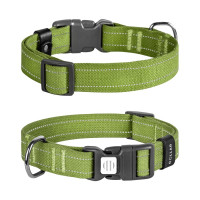 Нашийник для собак брезентовий CoLLaR Брезент, пластиковий фастекс, світловідбивна нитка
