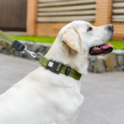 Нашийник для собак брезентовий CoLLaR Брезент, пластиковий фастекс, світловідбивна нитка - фото 2