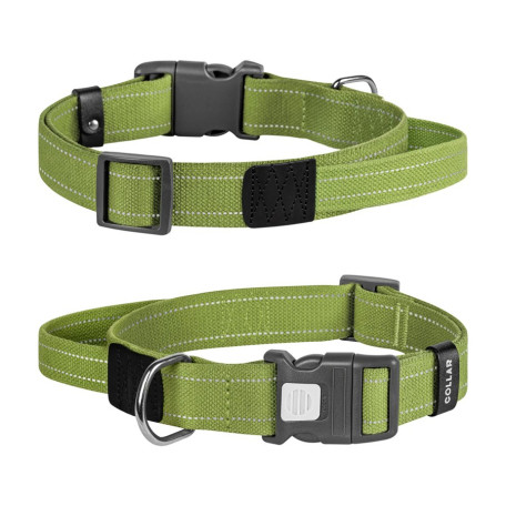 Нашийник для собак з ручкою CoLLaR Брезент, пластиковий фастекс, ширина 35 мм
