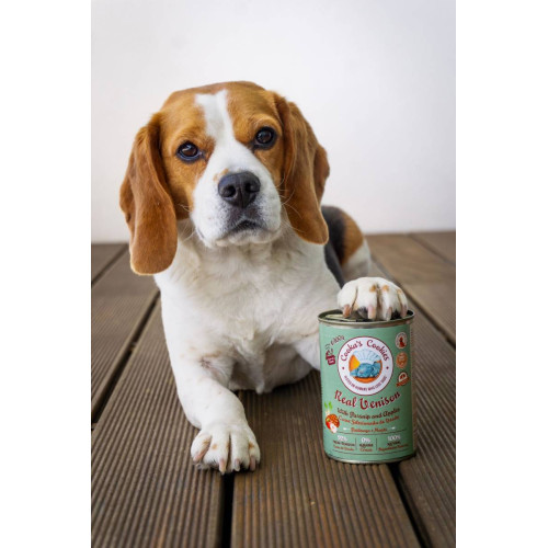 Натуральный влажный корм для собак Cooka's Cookies 92% Оленина с овощами и фруктами 400 г