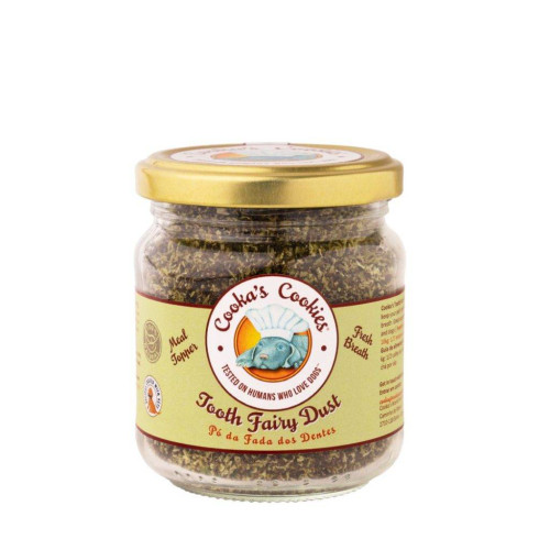 Натуральный топпер (витаминная и вкусовая добавка) для собак Cooka's Cookies Для ухода и гигиены полости рта Tooth Fairy Dust с водорослями 80 г