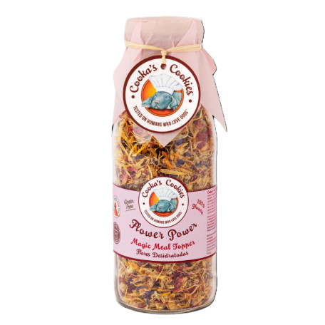 Натуральний топер (вітамінна та смакова добавка) для собак Cooka's Cookies Flower Power 100% Квіти 180 г