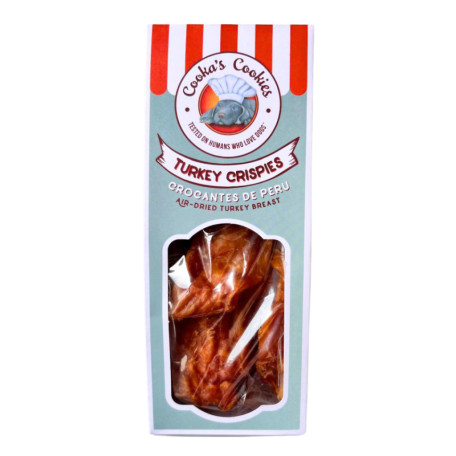 Натуральні ласощі для собак Cooka's Cookies Turkey Crispies 100% Сушена індичка 95 г