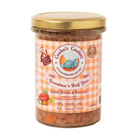 Натуральний вологий корм для собак Cooka's Cookies Grandma’s Beef Stew Яловичина на пару 400 г