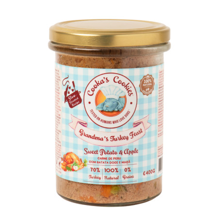 Натуральний вологий корм для собак Cooka's Cookies Grandma’s Beef Stew Індичка на пару 400 г