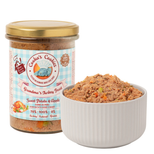 Натуральный влажный корм для собак Cooka's Cookies Grandma’s Beef Stew Индейка на пару 400 г