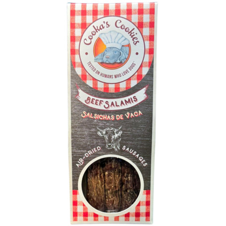 Натуральні сушені ковбаски для собак Cooka's Cookies Salamis 100% Яловичина 80 г