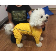 Дощовик для собак DogLove Мадрид жовтого кольору  (без утеплювача) - фото 4