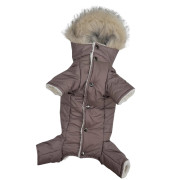 Зимний комбинезон для собак-девочек мех мокко AD-43 - фото 3