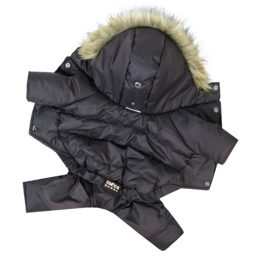 Зимовий комбінезон для собак на хутрі кольору моко AM-39