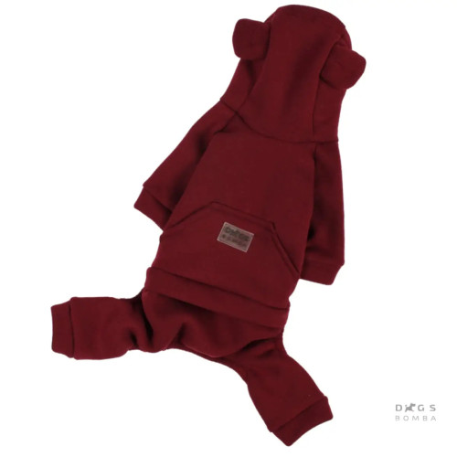 Костюм для собак Dogs Bomba з кишенею марсала D-107