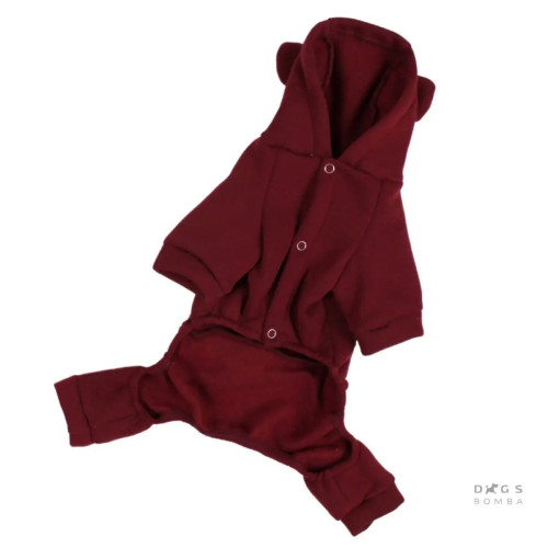 Костюм для собак Dogs Bomba з кишенею марсала D-107
