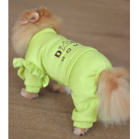 Теплий костюм з тринитки з рюшами для собак Dogs Bomba D-166