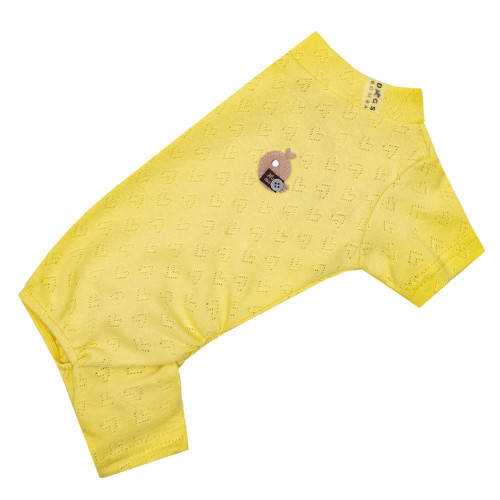 Костюм перфорированный жёлтый для собак Dogs Bomba D-191