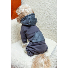 Костюм Шторм с плащевкой серый для собак Dogs Bomba D-240