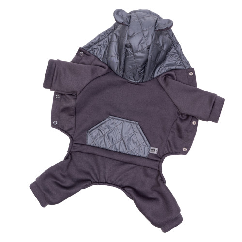 Костюм Шторм с плащевкой серый для собак Dogs Bomba D-240