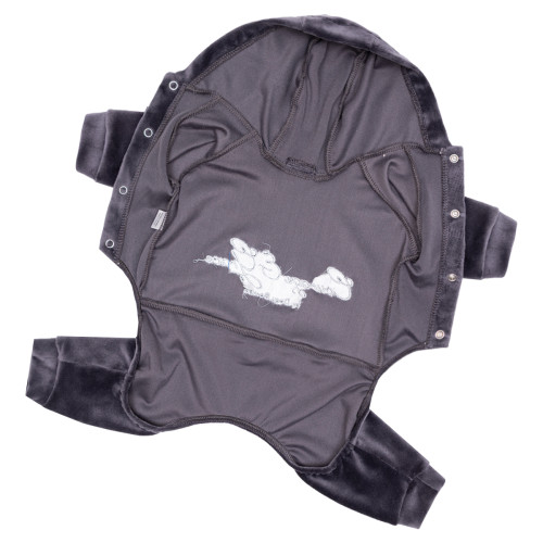 Костюм велюровый Кураж графит для собак Dogs Bomba D-241