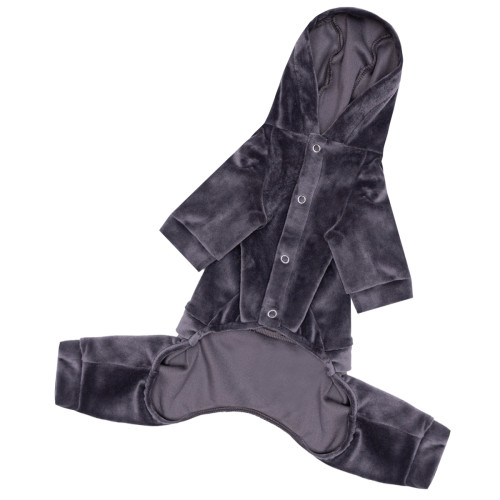 Костюм велюровый Кураж графит для собак Dogs Bomba D-241